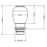 PRL Motorsports Billet Shift Knob and Collar Kit for Honda Civic Inc RS/Type-R 2006+ (6MT) White Delrin