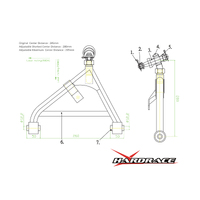 REAR ADJUSTABLE LOWER CONTROL ARM NISSAN, SILVIA, Q45, SKYLINE, Y33 97-01, R33/34, R33/34 GTR, S14/S15
