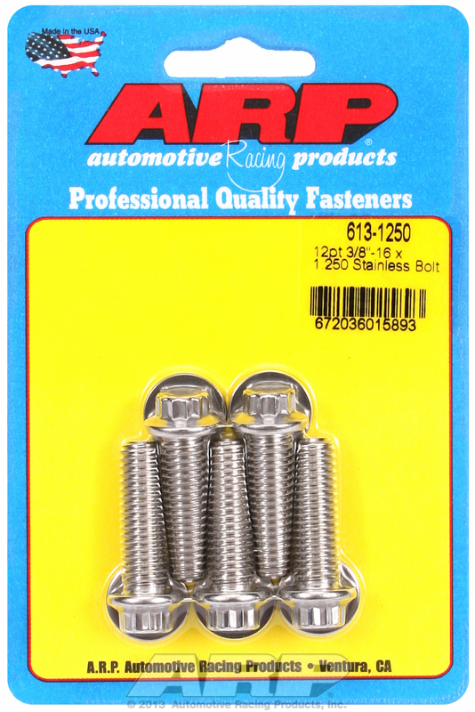 ARP S/S Bolt Kit - 12pt (5) 1/4-28 x 1.250 ARP S/S Bolt Kit - 12pt (5) 1/4-28 x 1.250