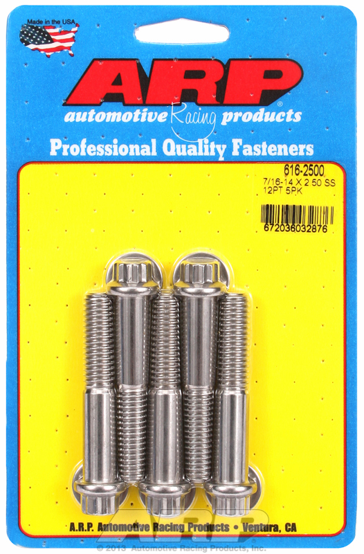 ARP Bolt Kit - 12pt 5pk 7/16-20 x 5.000 ARP Bolt Kit - 12pt 5pk 7/16-20 x 5.000