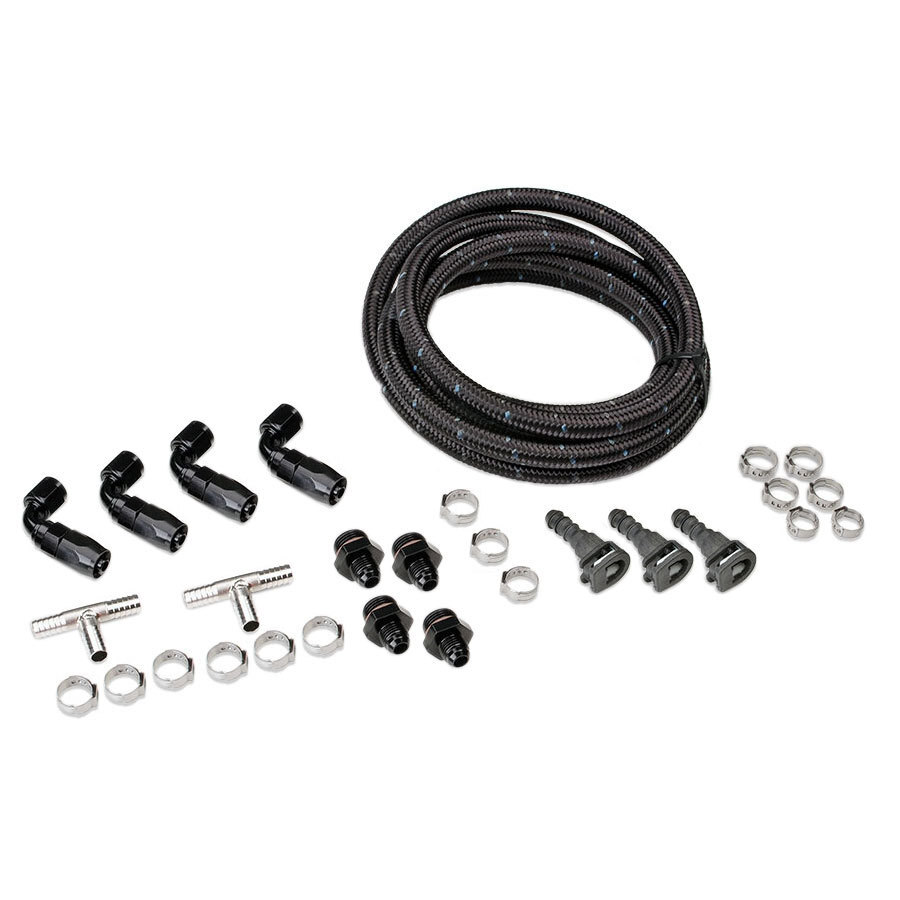 IAG Performance Braided Fuel Line + Fitting Kit Top Feed Fuel Rails