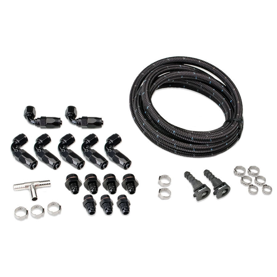IAG Performance Braided Fuel Line + Fitting Kit Top Feed Fuel Rails