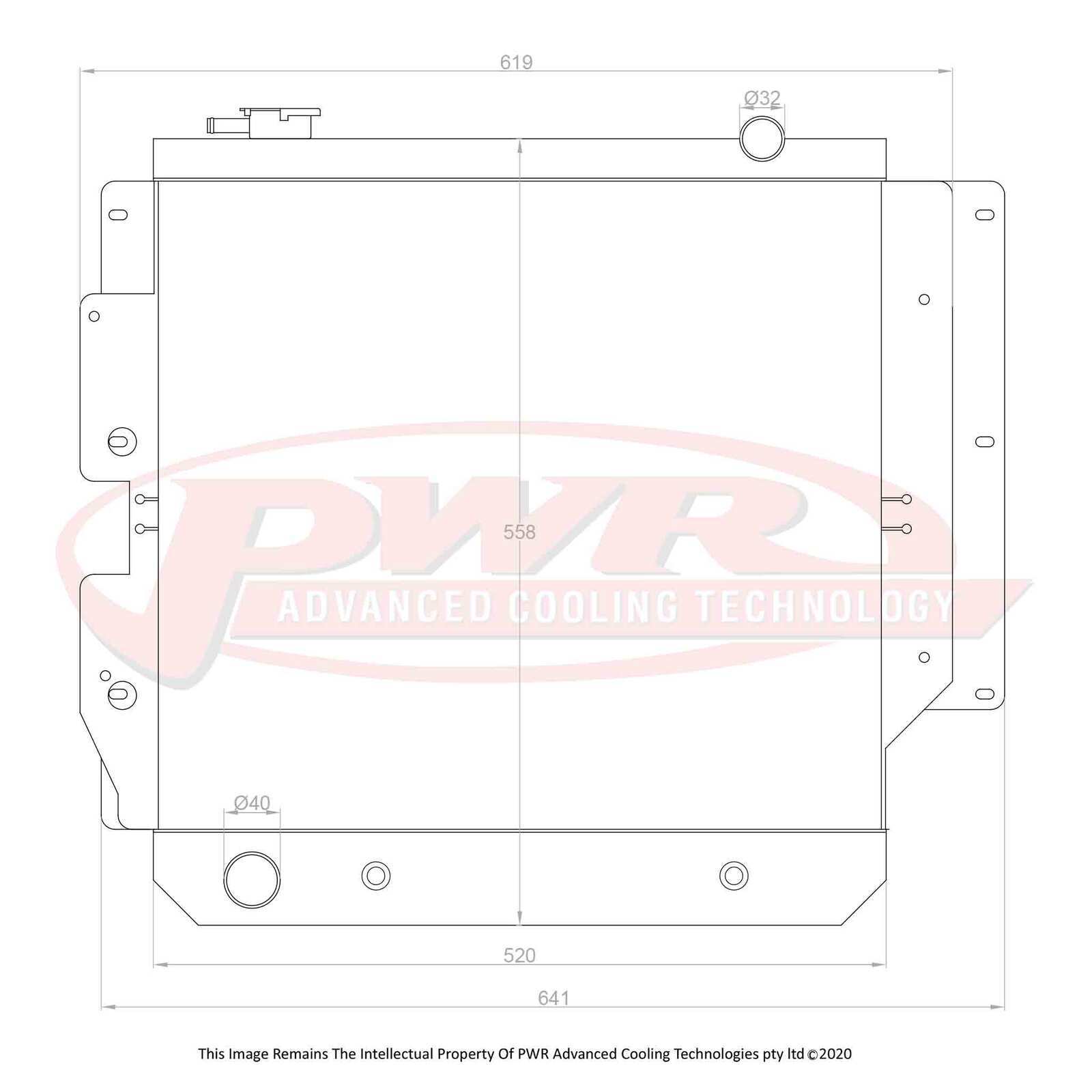 PWR 55mm Radiator for Jeep Wrangler TJ PowerTech Auto 97-07)