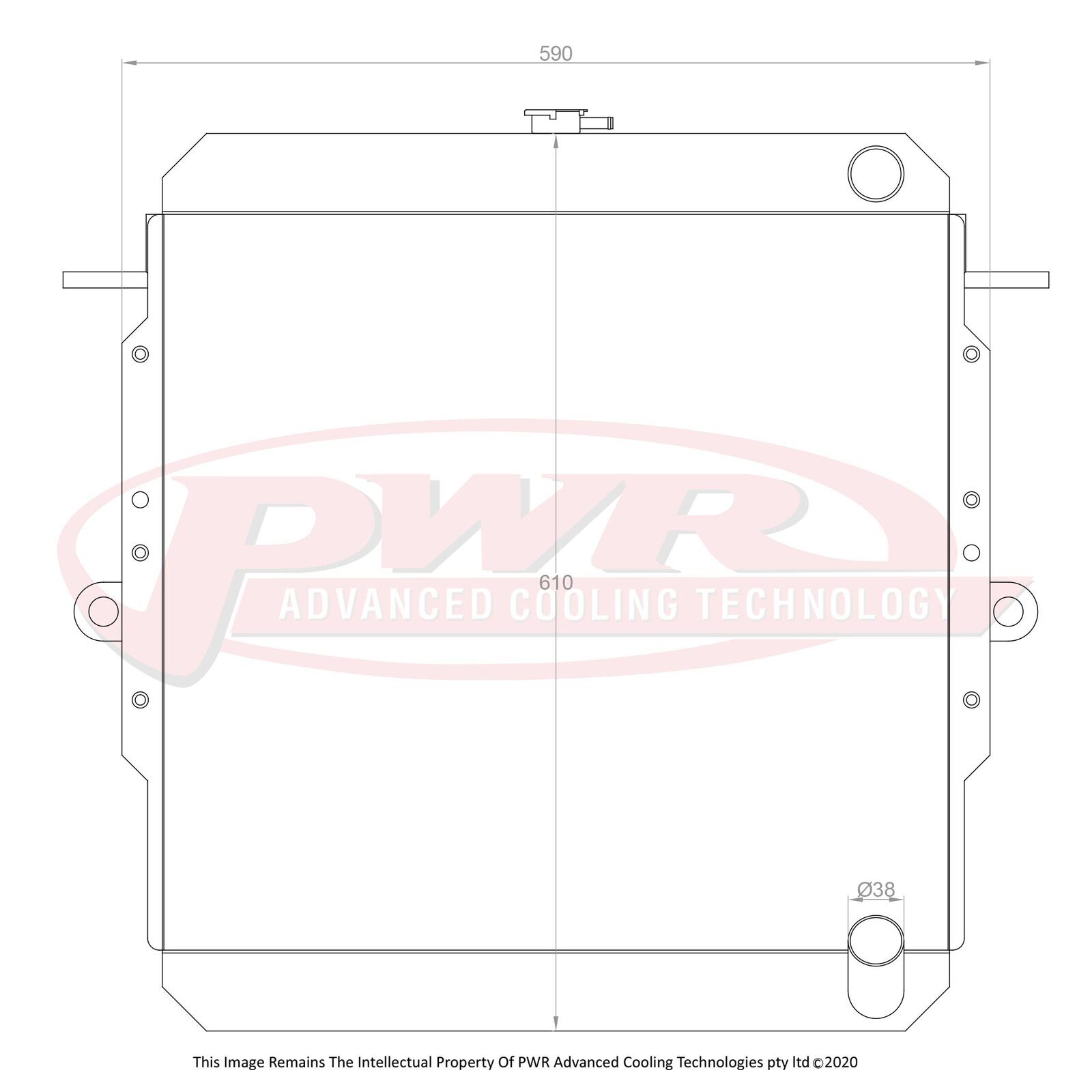 Tj75 Radiator PWR 55mm Radiator for Toyota Landcruiser HJ 75 Series 85-90)