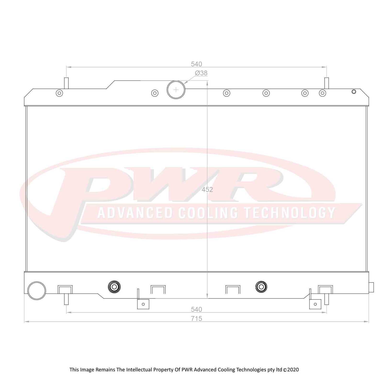 Subaru Radiator Material PWR 42mm Radiator for Subaru Liberty B4 4cyl Turbo Auto 01-03)