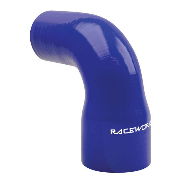 3.25" to 2.5" Silicon 90 bending reducer elbow Blue 