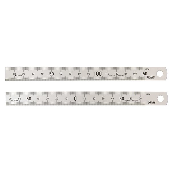 TOLEDO Stainless Steel Rulers Metric /& Imperial Double Sided