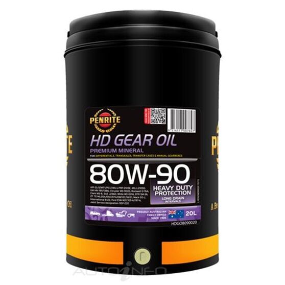 Penrite Heavy Duty Gear Oil 80W90, 20 Litres