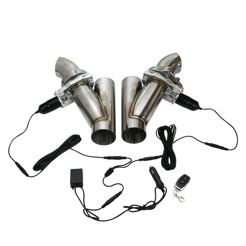 Proflow Dual Exhaust Cutouts Electric Aluminium Bolt On 2.5 in