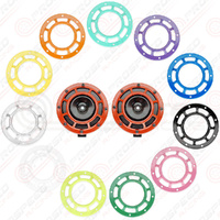 Hella Genuine Supertone Red Horn PAIR w/PSR Coloured Covers for Universal