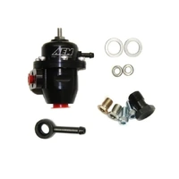 AEM Adjustable Fuel Pressure Regulator Black for Acura & Honda Offset Flange with 90 Degree Return Line Fitting