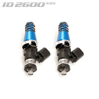 ID2600-XDS Injectors Set of 2, 60mm Length, 11mm Blue Adaptor Top, Denso Lower Cushion - Mazda RX-8 (Secondary Injector)