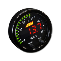 AEM X-Series Digital 8-18V Volts Display Gauge AEM ELECTRONIC 30-0303