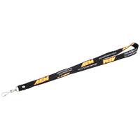 AEM 01-901 Lanyard, BLK 3/4" X 36", w/Swivel Clip, Red/Yellow AEM Logo