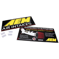 AEM  Promo Sign SIGN KIT LOGO & INTAKE BENIFITS, 20 X 9 (2 SIGNS PER BOX) 10-938
