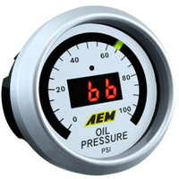 AEM Digital Oil/Fuel Pressure Gauge (0-100psi)