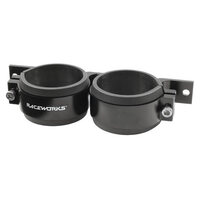 Raceworks Twin Fuel Pump Bracket 60mm Black  ALY-003BK