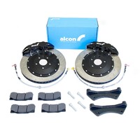 Alcon 6-Piston CAR97 Front Brake Kit. Black Calipers for Nissan S13, S14, S15