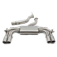 Audi S3 (8V) 3 door (Valved) Cat Back Performance Exhaust (Non Resonated, TP111-CF (Carbon Fibre))