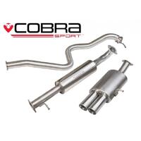 Ford Fiesta (MK7) ST180 Style 1L EcoBoost Catback Performance Exhaust (Resonated, TP57)