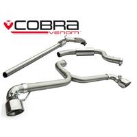 VW Golf GTI (MK6) 2.0 TSI (5K) (09-12) Venom Turbo Back Performance Exhaust (Sports Catalyst, TP38-BLK)