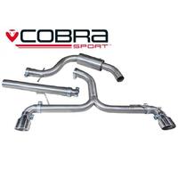 VW Golf GTD (Mk6) 2.0 TDI (5K) (09-13) Venom GTI Style Cat Back Performance Exhaust (TP108-CF (Carbon Fibre))