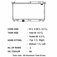 CSF Racing 2-Row 52mm Race Spec Aluminium Radiator for Mazda RX-7 FD 92-97