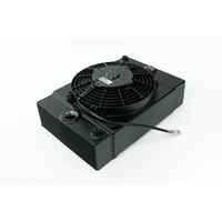 CSF Racing 2-Row 3.5" King Cooler Drag Radiator w/9" Spal Fan Black Universal