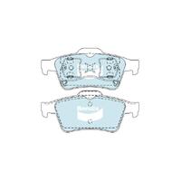 Bendix Euro Brake Pad Set Rear for S40 04-10/V50 04-10 (DB1665EU)