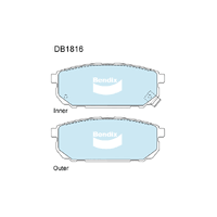 Bendix 4x4 Brake Pad Set Rear for Sorento 02-09 (DB1816-4)