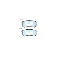 Bendix General CT Brake Pad Set Rear for Accent 03-10/i20 08-15 (DB1943GCT)