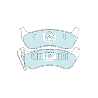 Bendix 4x4 Brake Pad Set Rear for Laser 81-83/Cherokee 01-08 (DB2163-4)