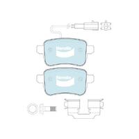 Bendix Euro Brake Pad Set Rear for Giulietta 10-20 (DB2344EU)