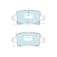 Bendix General CT Brake Pad Rear Set for Astra 16-20/Commodore 17-20 (DB2488GCT)