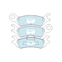 Bendix General CT Brake Pad Set Rear for 626 83-87/Telstar 85-87 (DB279GCT)