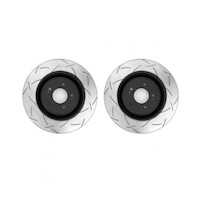 Street Series 2x T2 Slotted Solid Rear Rotors for Civic 01-06/Integra 01-07