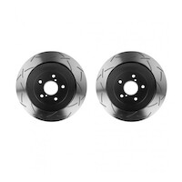 Clubspec 4000 2x T3 Slotted Rear Rotors for Subaru WRX 01-07 w/Brembo