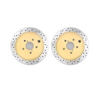 DBA DBA42663XS Clubspec HD 4000 2x XS Cross-Drilled/Slotted Rear Rotors for Liberty GT 10-14/BRZ/86 GTS