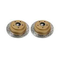 DBA DBA4644XS Clubspec 4000 2x XS Cross-Drilled/Slotted Solid Rear Rotors FOR WRX 08/FXT 97-08/Impreza