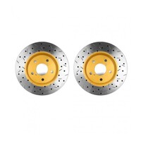 Clubspec 4000 2x XS Cross-Drilled/Slotted Front Rotors FOR WRX 94-98/08/FGT 97-02/86 GT