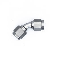 Deatschwerks Titanium 45 Deg 6AN to 6AN Female Flare Swivel Coupler