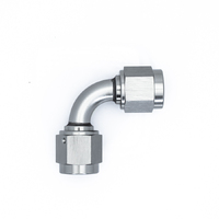 Deatschwerks Titanium 90 Deg 6AN to 6AN Female Flare Swivel Coupler