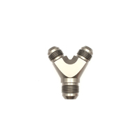 Deatschwerks 8AN Male Flare and 8AN to 10AN Male Flare Y Block Fitting