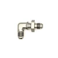 Deatschwerks 90 Deg 6AN to 6AN Male Flare Bulkhead Adapter w/Nut