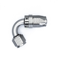 Deatschwerks Titanium 120 Deg 8AN Female Flare Swivel CPE Hose End