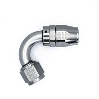 Deatschwerks Titanium 120 Deg 10AN Female Flare Swivel CPE Hose End