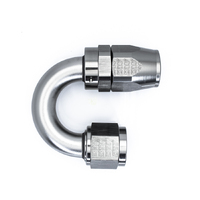 Deatschwerks Titanium 180 Deg 10AN Female Flare Swivel CPE Hose End