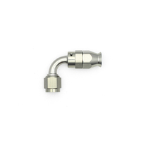 Deatschwerks 90 Deg 6AN Female Swivel PTFE Hose End w/Olive Insert