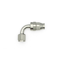 Deatschwerks 90 Deg 8AN Female Swivel PTFE Hose End w/Olive Insert