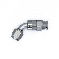 Deatschwerks Titanium 60 Deg 6AN Female Flare Swivel PTFE Hose End w/Olive Insert